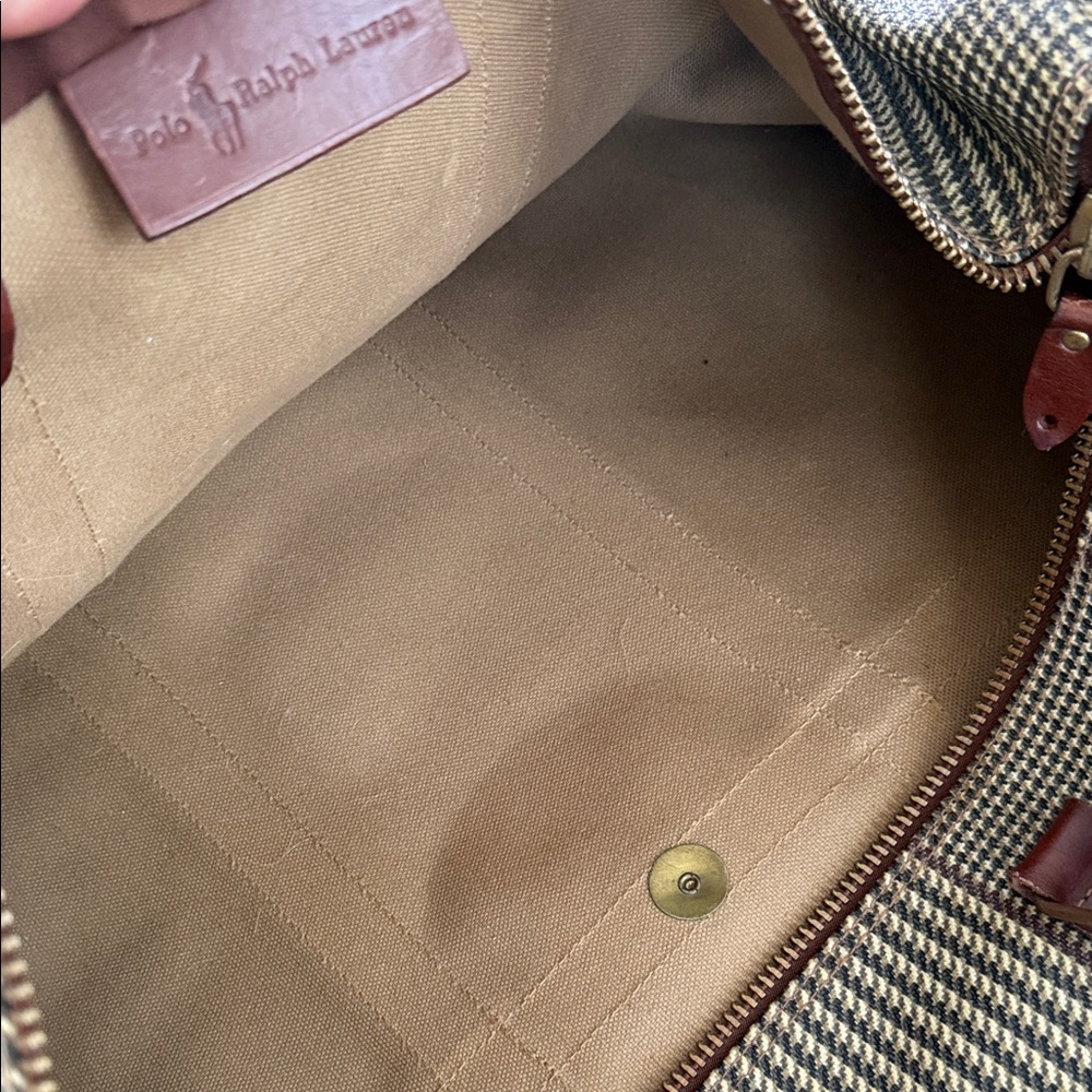 Polo Ralph Lauren Vintage Men’s Classic Houndstooth Weekender Duffel Bag - Picture 6 of 7